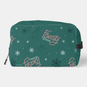 Trousse De Toilette Frosty Snowman Green Snowflake Motif (Verso)