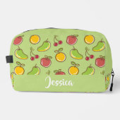 Trousse De Toilette Fruits d'été frais motif vert (Recto)