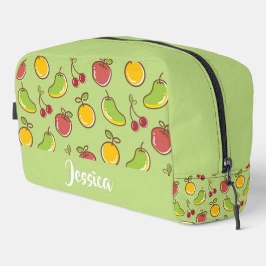 Trousse De Toilette Fruits d'été frais motif vert (Coin droit)