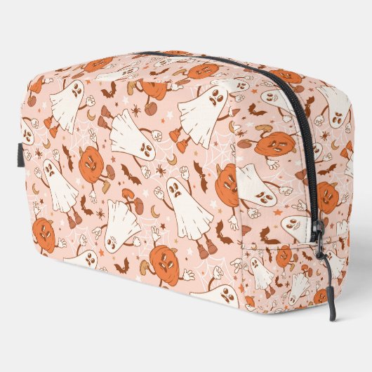 Trousse De Toilette Fun Retro Ghost & Jack-O-Lantern Motif (Coin droit)