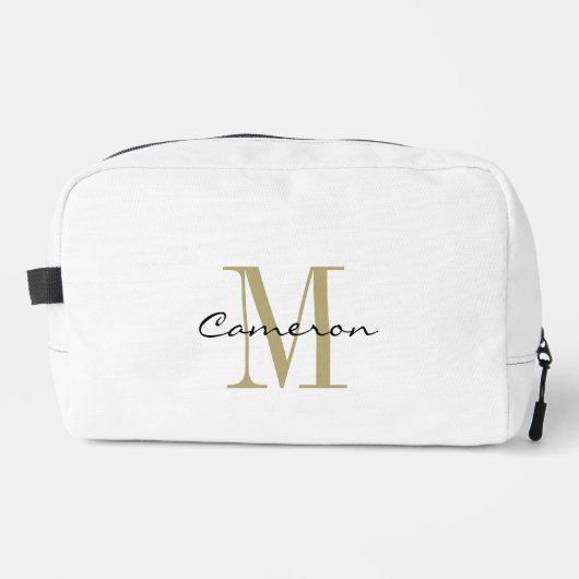 Trousse De Toilette Gold Monogram Initial and Name Personalized (Recto)