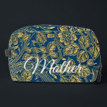 Trousse De Toilette Golden Blue Elegance<br><div class="desc">Small yet surprisingly spacious, this stylish cosmetics bag is designed to keep your makeup, skincare, and beauty essentials neatly organized at home or on the go. Treat yourself or gift someone special by purchasing this durable, travel-friendly cosmetics bag from my Zazzle store and add effortless organization with a touch of...</div>
