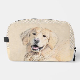 Trousse De Toilette Golden Retriever Painting mignon Original Chien Ar