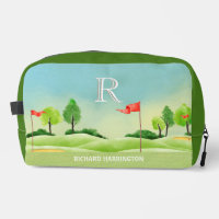 Golf Thème Parcours Greens Monogramme Nom