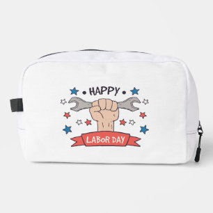Trousse De Toilette Graphisme de badge coloré pour la fête du Travail