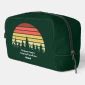 Trousse De Toilette Green Forest Sunset Camping Trip Personnalisable (Coin droit)