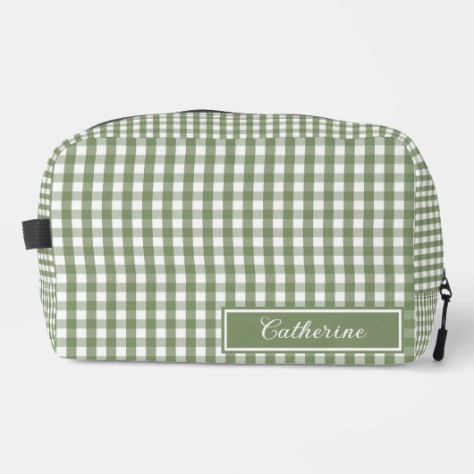 Trousse De Toilette Green Gingham Cute Plaid Cosmetic Pretty (Recto)