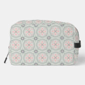Trousse De Toilette Green Pastel Floral Tiles (Verso)