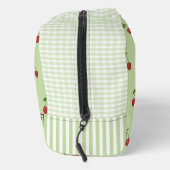 Trousse De Toilette Green & Red Cherry Gingham Pattern Simple Fruit (Droite)