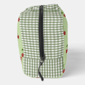Trousse De Toilette Green & Red Cherry Gingham Pattern Simple Fruit (Droite)