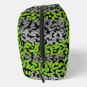 Trousse De Toilette Gris vert et noir numérique pixellisé bandes (Droite)