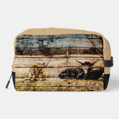 Trousse De Toilette Groupe de Longhorns assis en terrain Distressed Wo (Verso)