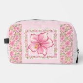Trousse De Toilette Hibiscus & dentelle PINK (Recto)