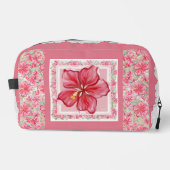 Trousse De Toilette Hibiscus & dentelle RED (Recto)