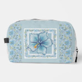 Trousse De Toilette Hibiscus & dentelle TURQUOISE (Recto)