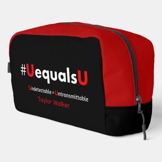 Trousse De Toilette HIV Undetectable Equals Untransmittable - Minimali (Coin droit)
