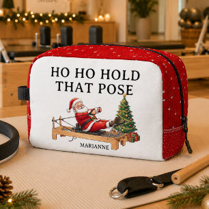 Trousse De Toilette Ho Ho Maintenez Cette Pose Drôle Santa Pilates Noë