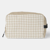 Trousse De Toilette Houndstooth Beige White INITIALS Preppy Chic (Verso)