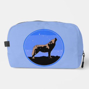 Trousse De Toilette Howling Wolf en hiver - Art faunique original