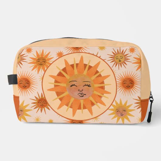 Trousse De Toilette Illustration de l'aquarelle orange Sun Face (Recto)