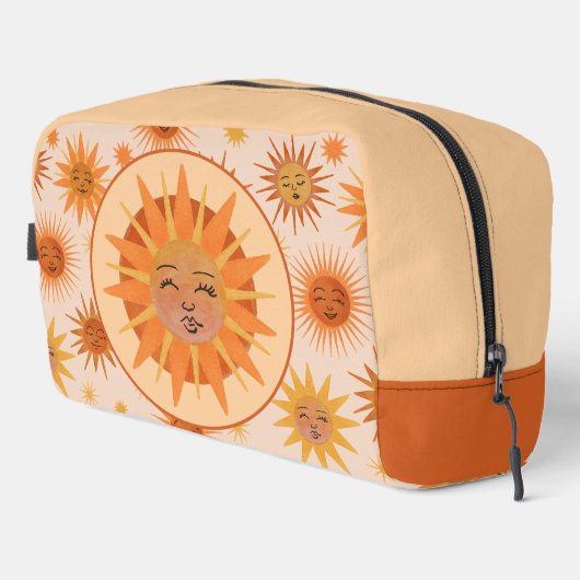 Trousse De Toilette Illustration de l'aquarelle orange Sun Face (Coin droit)