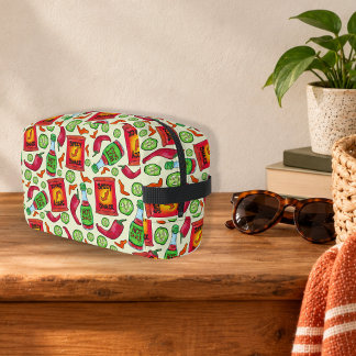 Trousse De Toilette Illustration de motif d'aliments épicés ludiques