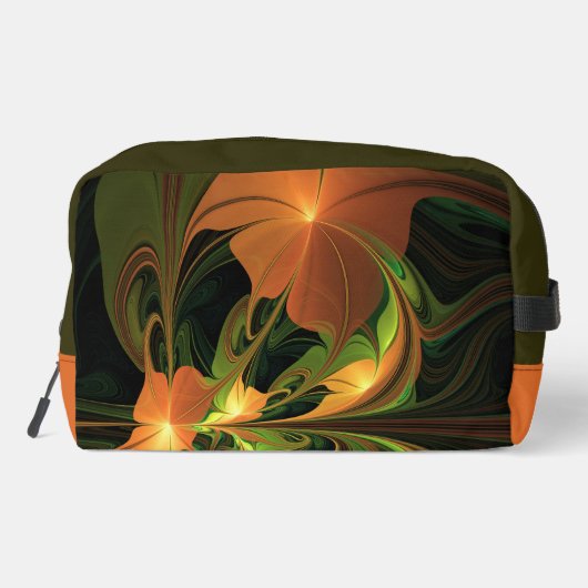 Trousse De Toilette Imaginaire Plante Abstrait rouille verte Brown fra (Verso)