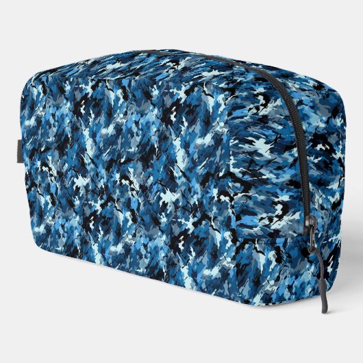 Trousse De Toilette Impression Camo Bleu (Coin droit)