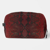 Trousse De Toilette Impression Python rouge et noir (Recto)