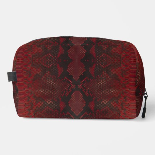 Trousse De Toilette Impression Python rouge et noir (Recto)