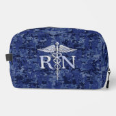 Trousse De Toilette Infirmière autorisée RN Caduceus sur Camo Bleu (Recto)