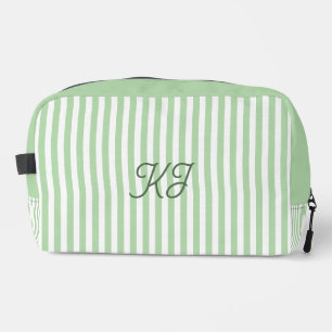 Trousse De Toilette Initiales de monogramme rayées personnalisées