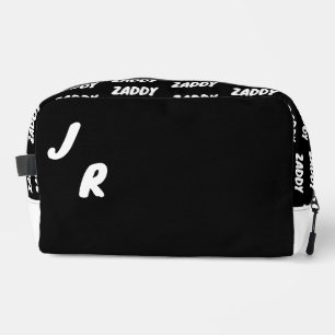 Trousse De Toilette Initiales personnalisées Zaddy Black