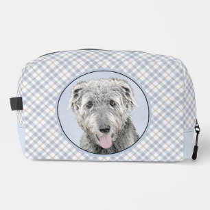 Trousse De Toilette Irish Wolfhound Painting Grey Original Chien Art