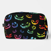 Trousse De Toilette Jack-o'-lantern face Citrouille noir et blanc (Recto)