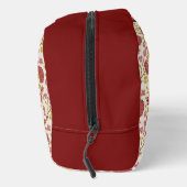 Trousse De Toilette Jacobean Floral Pattern Rouge Rose Gold Crème (Droite)