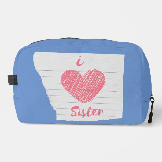 Trousse De Toilette j'aime ma soeur (Recto)