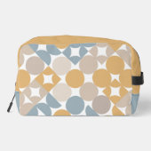 Trousse De Toilette Jaune Beige Brown Gris Milieu de siècle Cercles Mo (Verso)