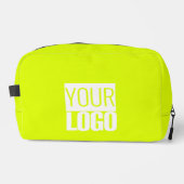 Trousse De Toilette jaune fluorescent - ajoutez votre logo (Recto)