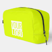 Trousse De Toilette jaune fluorescent - ajoutez votre logo (Coin droit)