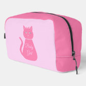 Trousse De Toilette Joli chat fille rose sur mesure (Coin droit)