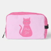Trousse De Toilette Joli chat fille rose sur mesure (Verso)