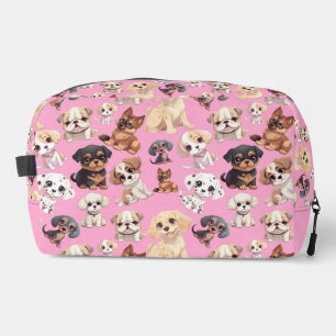 Trousse De Toilette Joli Chien Chien Rosé