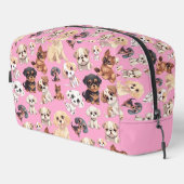 Trousse De Toilette Joli Chien Chien Rosé (Coin droit)