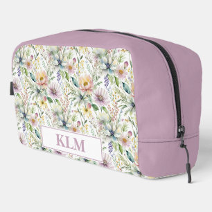 Trousse De Toilette Joli monogramme de motif floral pastel