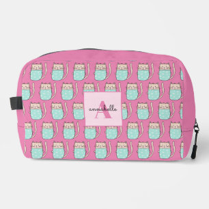 Trousse De Toilette Jolie chatte filles monogramme rose