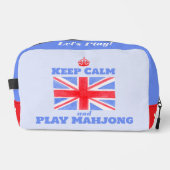 Trousse De Toilette Keep Calm Mahjong Union Jack Brit Flag Tile Bag (Recto)