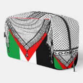 Trousse De Toilette Keffiyeh Écharpe palestinienne tissu traditionnel (Coin droit)