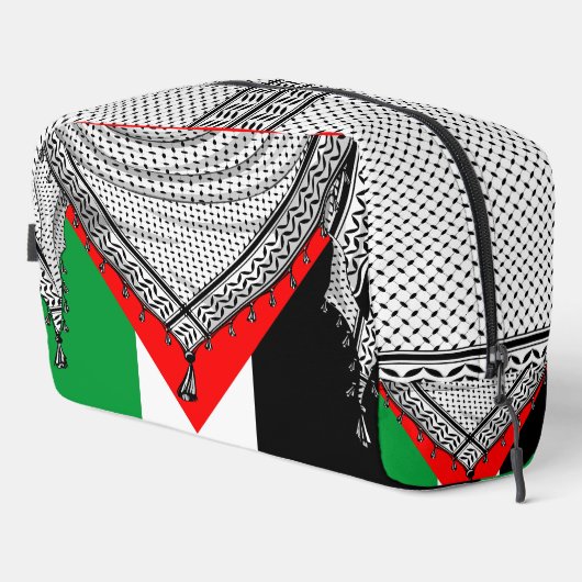 Trousse De Toilette Keffiyeh Écharpe palestinienne tissu traditionnel (Coin droit)