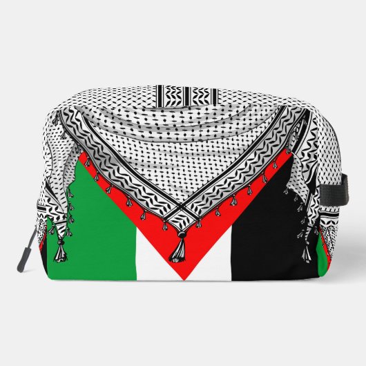 Trousse De Toilette Keffiyeh Écharpe palestinienne tissu traditionnel (Verso)